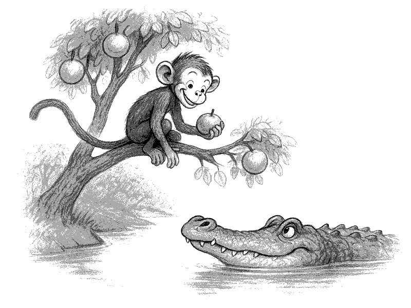 The Monkey and the Crocodile