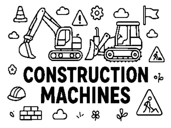 Construction Machines book built by the app