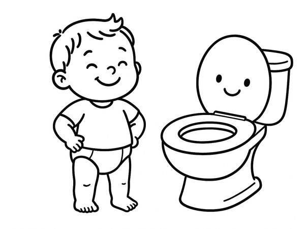 Potty training book built by the app